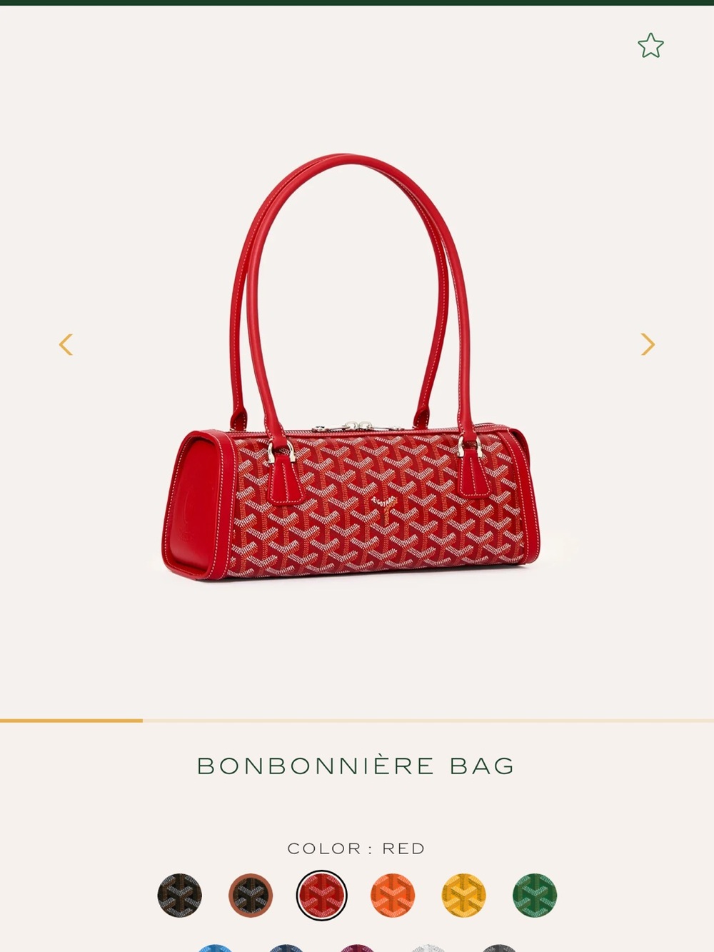 Goyard Bonbonnière Shoulder Bag in Red Goyardine Canvas